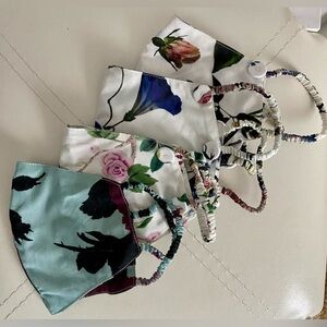 ERDEM PRINTED CLOTH FACE MASKS SET OF 4